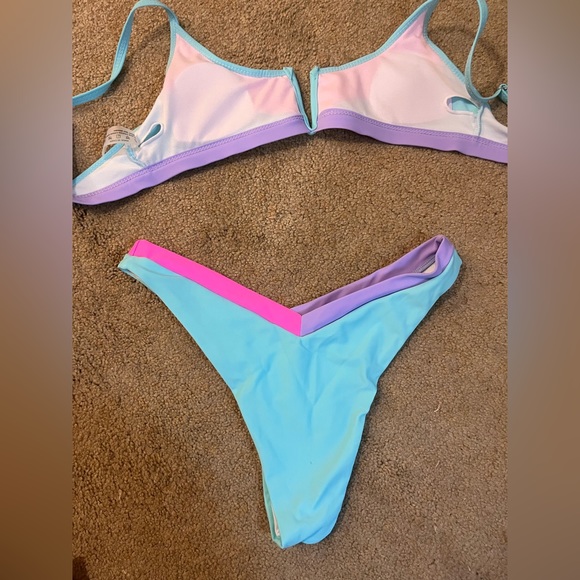 Neon color block swimsuit - Picture 5 of 6